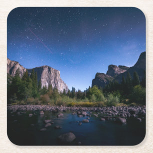 Yosemite Nationalpark der Milchstraße-  Rechteckiger Pappuntersetzer