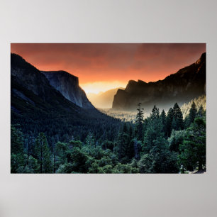 Yosemite Nationalpark des Sonnenaufgang-  Poster