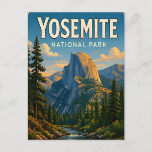 Yosemite-Nationalpark Half Dome Reise-Geschenk Postkarte