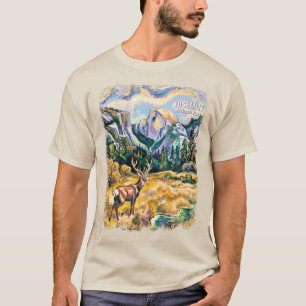 Yosemite-Nationalpark Half Dome Van Gogh Elch T-Shirt