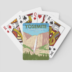 Yosemite Nationalpark Kalifornien Wasserfall Spielkarten