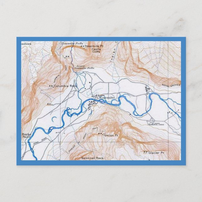 Yosemite Nationalpark Karte (Vorderseite)