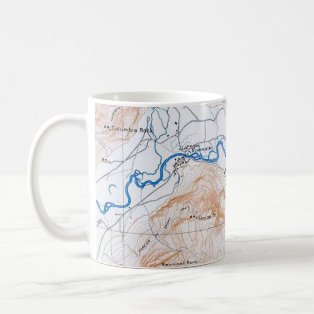 Yosemite Nationalpark Karte Tasse (Links)