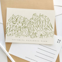 Yosemite-Nationalpark Line Art Reise