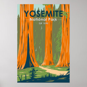 Yosemite-Nationalpark Mariposa Grove Kalifornien Poster