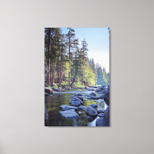 Yosemite Nationalpark Merced Fluss-  Am Leinwanddruck
