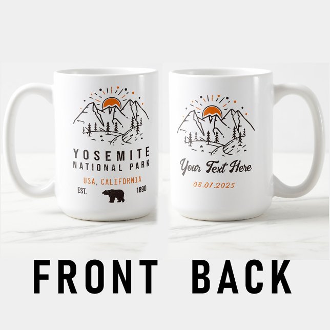 Yosemite Nationalpark Minimalistisch Sunset Mounta Kaffeetasse (Von Creator hochgeladen)