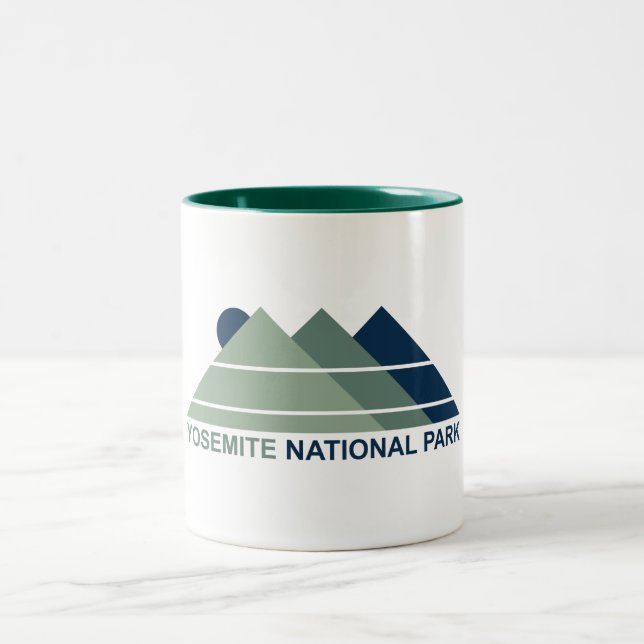 Yosemite Nationalpark Mountain Sun Zweifarbige Tasse (Mittel)