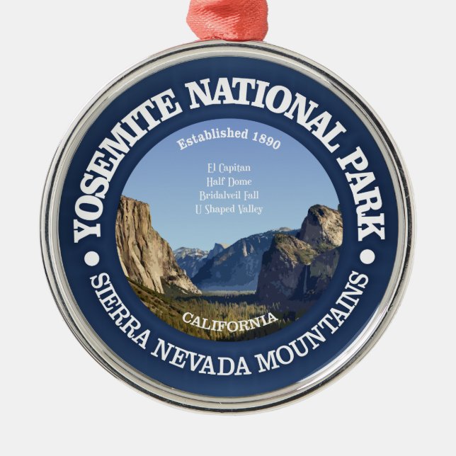 Yosemite-Nationalpark Ornament Aus Metall (Vorne)