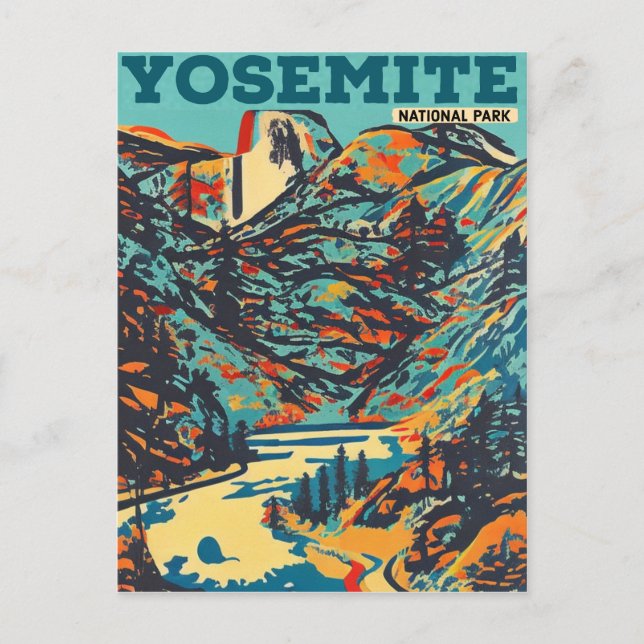 Yosemite-Nationalpark Postkarte (Vorderseite)
