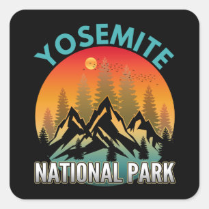 Yosemite-Nationalpark Quadratischer Aufkleber