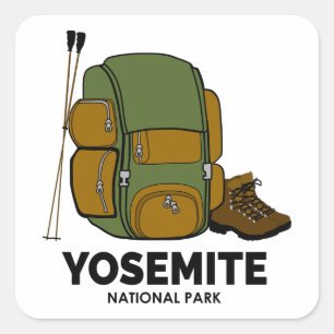 Yosemite-Nationalpark Quadratischer Aufkleber