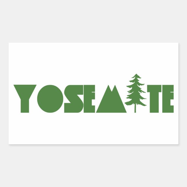Yosemite-Nationalpark Rechteckiger Aufkleber (Vorderseite)