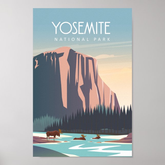 Yosemite Nationalpark Reiseplakat Poster (Vorne)
