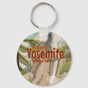 Yosemite Nationalpark Reiseplakat Schlüsselanhänger