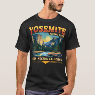 Yosemite-Nationalpark Retro Sierra Nevada Natur T-Shirt