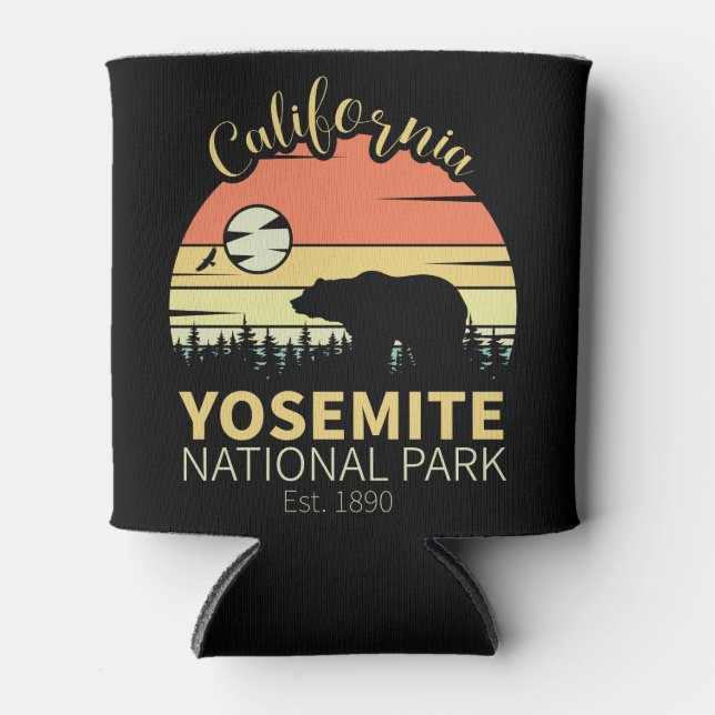 Yosemite Nationalpark Retro Sunset Mountain Dosenkühler (Vorderseite)