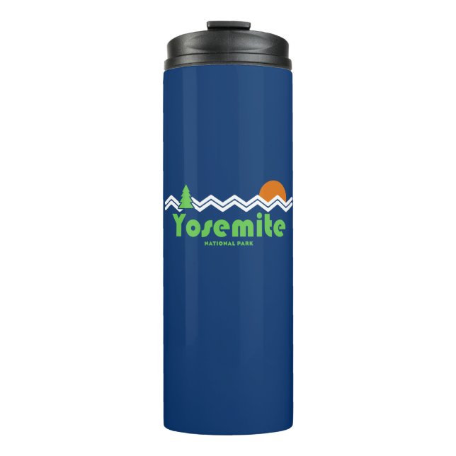 Yosemite Nationalpark Retro Thermosbecher (Vorderseite)