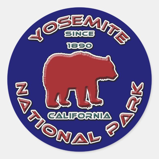 Yosemite-Nationalpark Runder Aufkleber (Vorderseite)