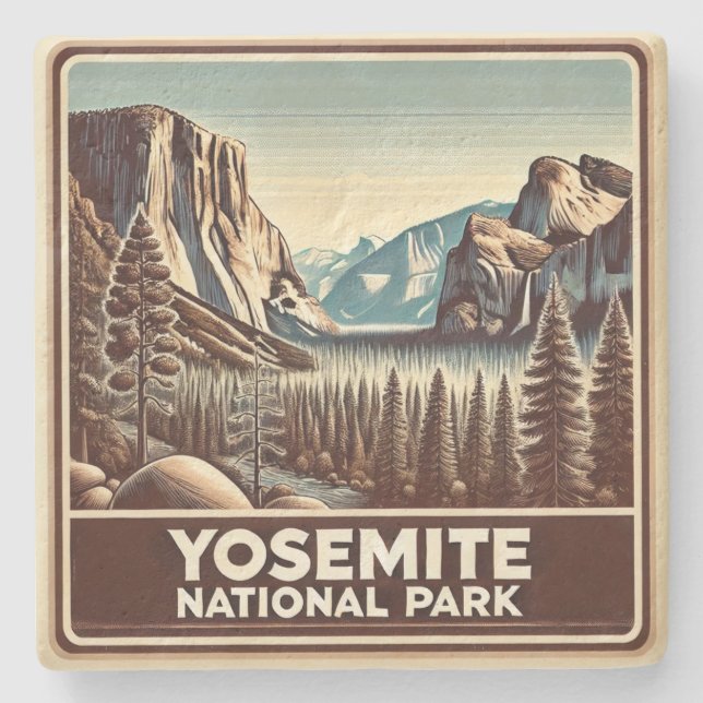 Yosemite Nationalpark Stone Untersetzer (Vorderseite)