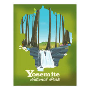Yosemite Nationalpark Urlaubsposter. Fotodruck