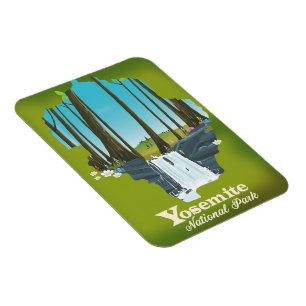 Yosemite Nationalpark Urlaubsposter. Magnet