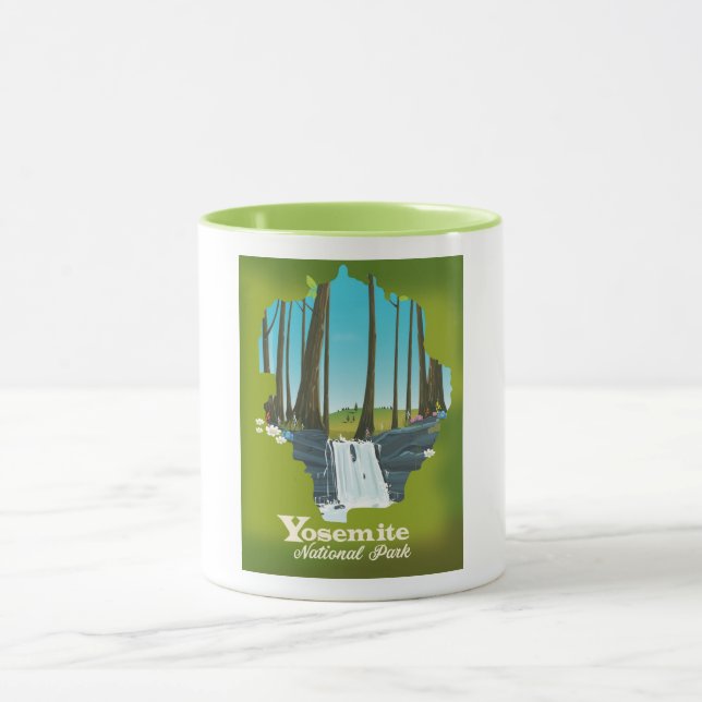 Yosemite Nationalpark Urlaubsposter. Tasse (Zentrum)