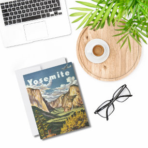 Yosemite Nationalpark, Vintag, Geburtstag Postkarte