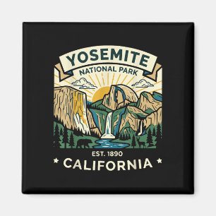 Yosemite Nationalpark vintage retro Design Magnet