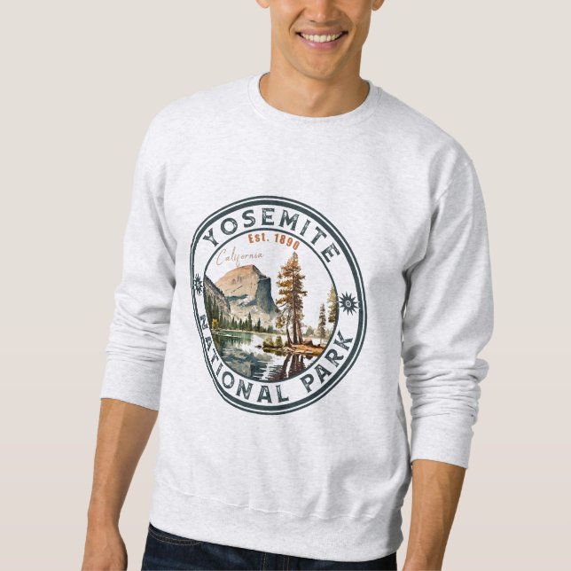 Yosemite Nationalpark Vintages Gebirge Sweatshirt (Vorderseite)