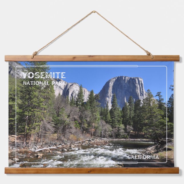 Yosemite-Nationalpark Wandteppich Mit Holzrahmen (Vorne)