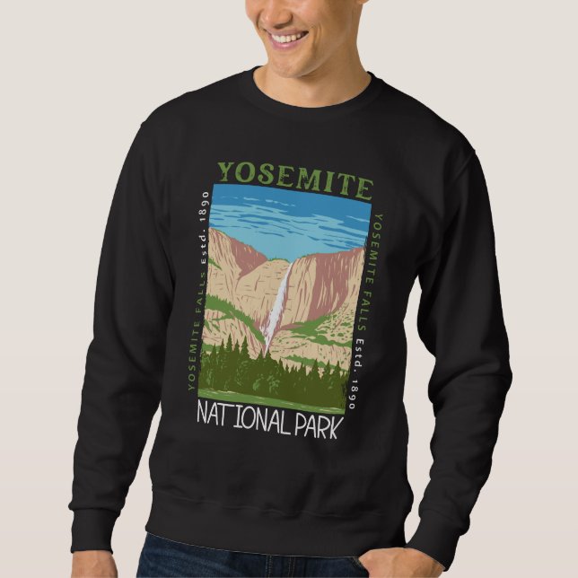Yosemite Nationalpark Wasserfall Rückstand Sweatshirt (Vorderseite)