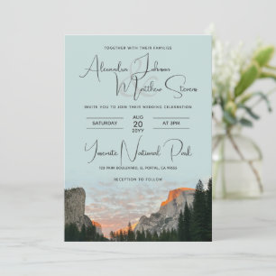 Yosemite Nationalpark Wedding Einladung