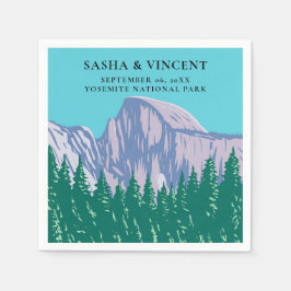 Yosemite Nationalpark Wedding Retro Serviette