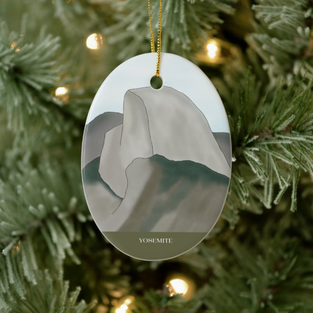 Yosemite Nationalpark Weihnachtsbaum Keramik Ornament (Baum)