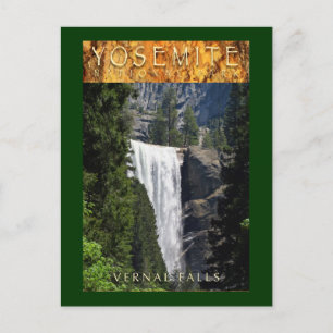 YOSEMITE NAT'L PARK-California-Vernal Falls- Postkarte