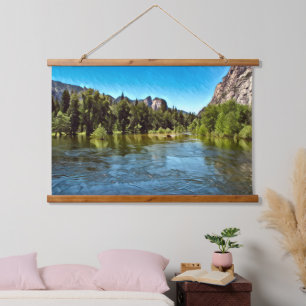 YOSEMITE OASIS-Holztäfelung Wandteppich Mit Holzrahmen