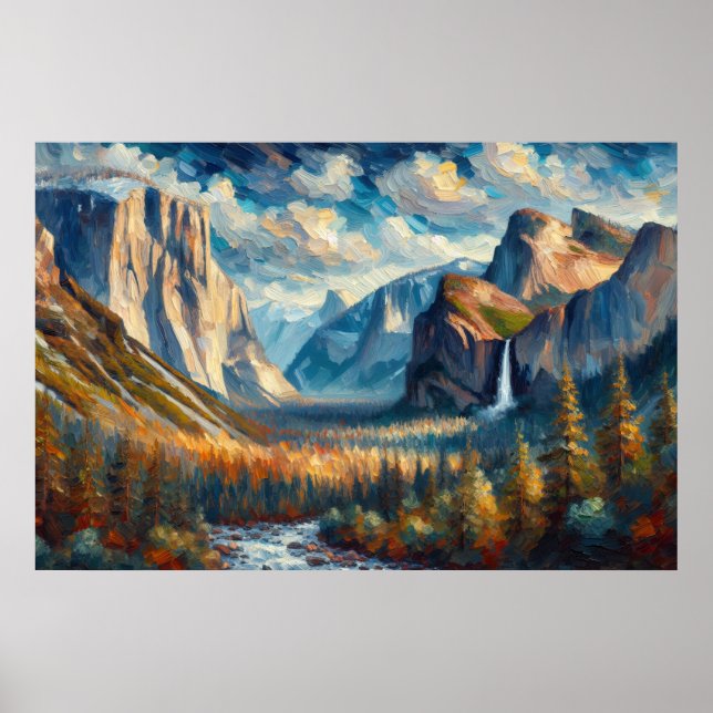 Yosemite Oil Painting Poster (Vorne)
