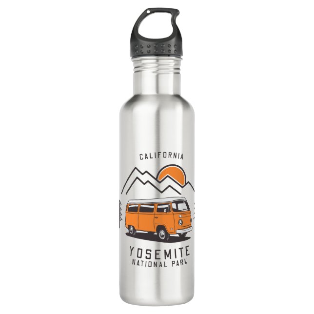 Yosemite Park Road Edelstahlflasche (Vorderseite)
