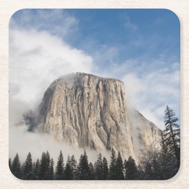 Yosemite Rechteckiger Pappuntersetzer (Vorderseite)