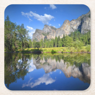 Yosemite-Reflexion Rechteckiger Pappuntersetzer