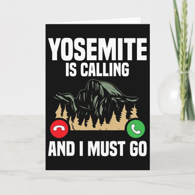 Yosemite Ruft Ich Muss In Den Urlaub Nationalpark Karte (Vorderseite)