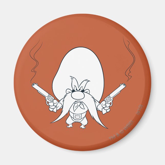Yosemite Sam Rauchpistolen Magnet (Vorne)