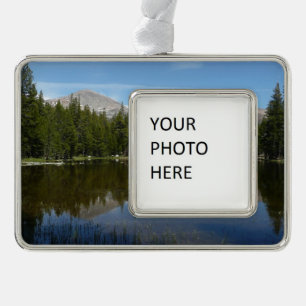 Yosemite-See-Reflexion Rahmen-Ornament Silber