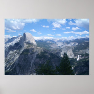 Yosemite-Tal vom Gletscher-Punkt Poster