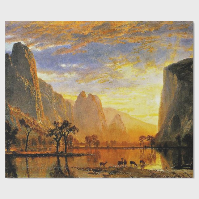 Yosemite-Tal von Albert Bierstadt Geschenkpapier (Flach)