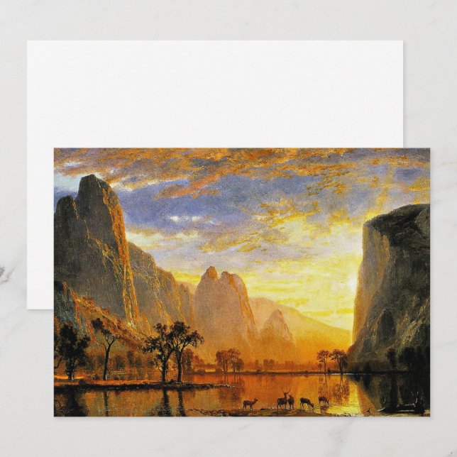Yosemite-Tal von Albert Bierstadt Karte (Vorne/Hinten)