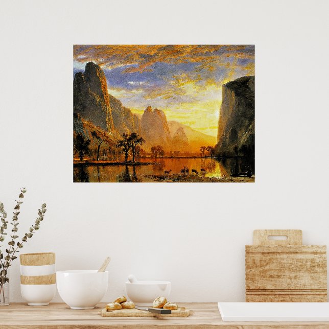 Yosemite-Tal von Albert Bierstadt Poster (Küche)
