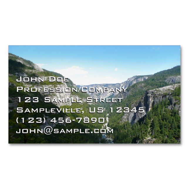 Yosemite Valley im Yosemite-Nationalpark Magnetische Visitenkarte (Vorderseite)