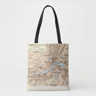 Yosemite Valley Karte Tasche